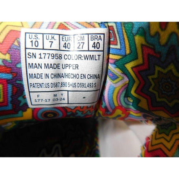 SKECHERS x Jen Stark White Rainbow Platform Sneakers Women's Size 10 - Picture 8 of 9